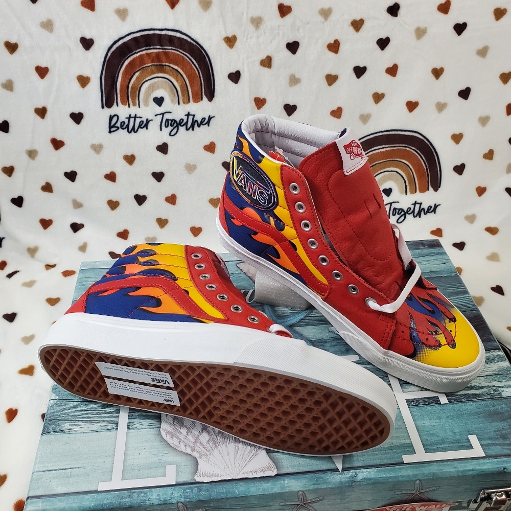 Vans Racer Red True Blue Sk8-HI - Picture 6 of 16